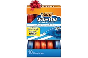 BIC Wite-Out Brand EZ Correct Correction Tape Translucent 10 Pack for Office Supplies