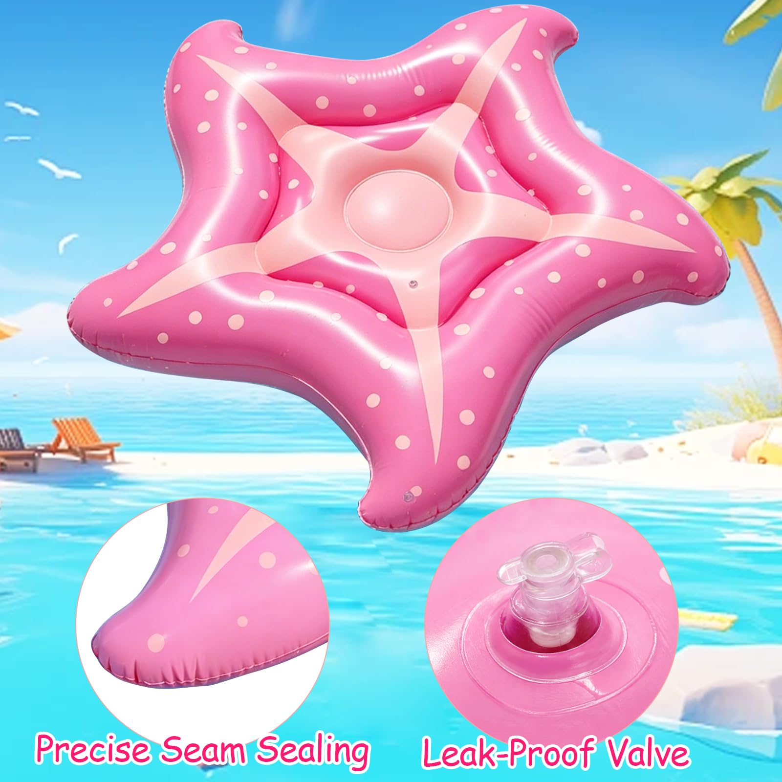 Materassino Gonfiabile Piscina Stella, 150cm Adulto Gonfiabile Piscina Materassino Mare Singolo150 cm, Amaca Gonfiabile da Mare, Feste In Acqua per Estiva PiscinaSpiaggia