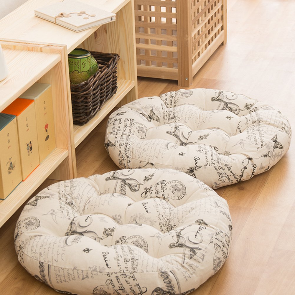 Coussin de chaise d’étudiant rembourré en coton de diamètre 55cm pour assise de canapé