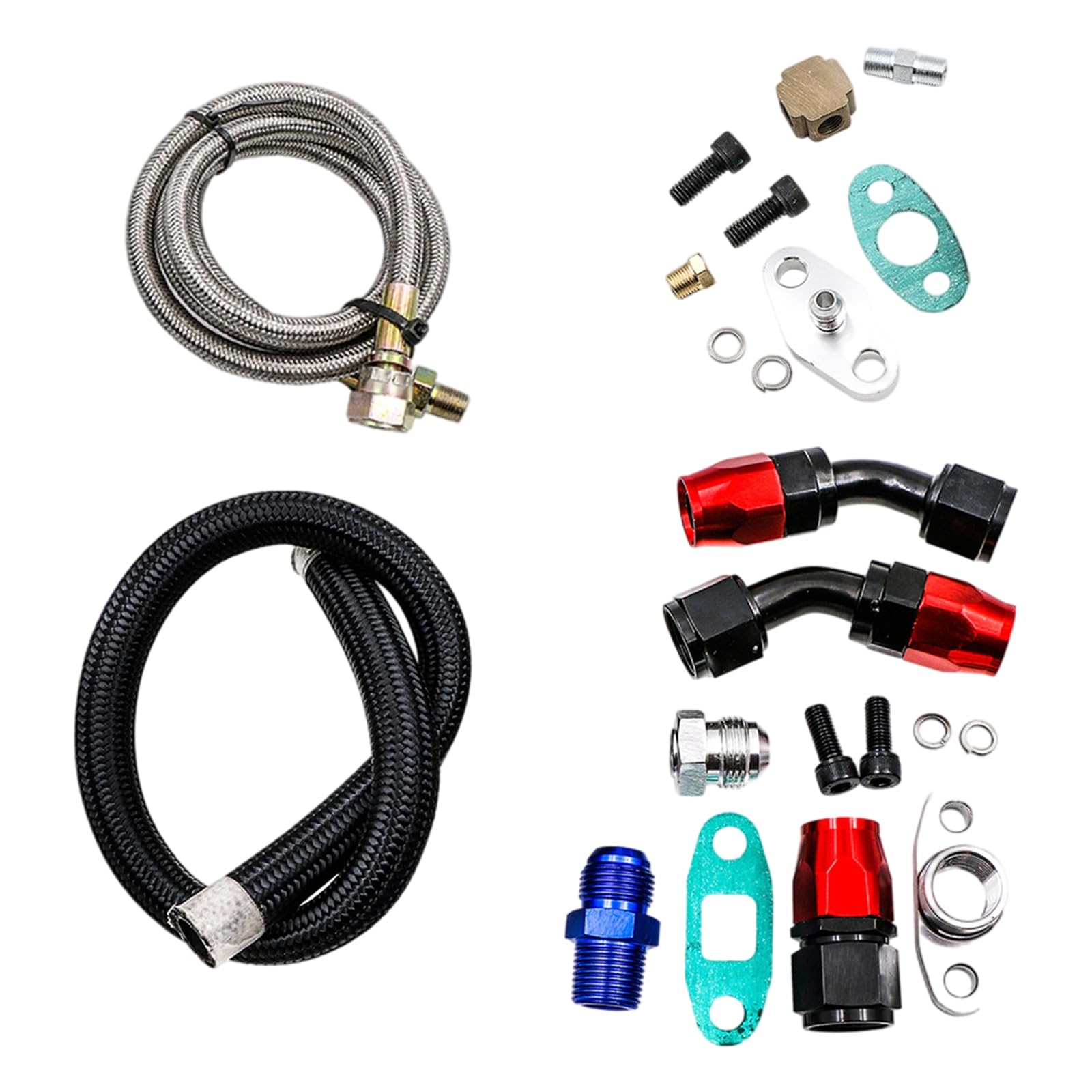 Línea de retorno de drenaje de aceite de motor Kit de alimentación de aceite Para Sistema de piezas de repuesto para automóviles Línea trenzada duradera Compatible