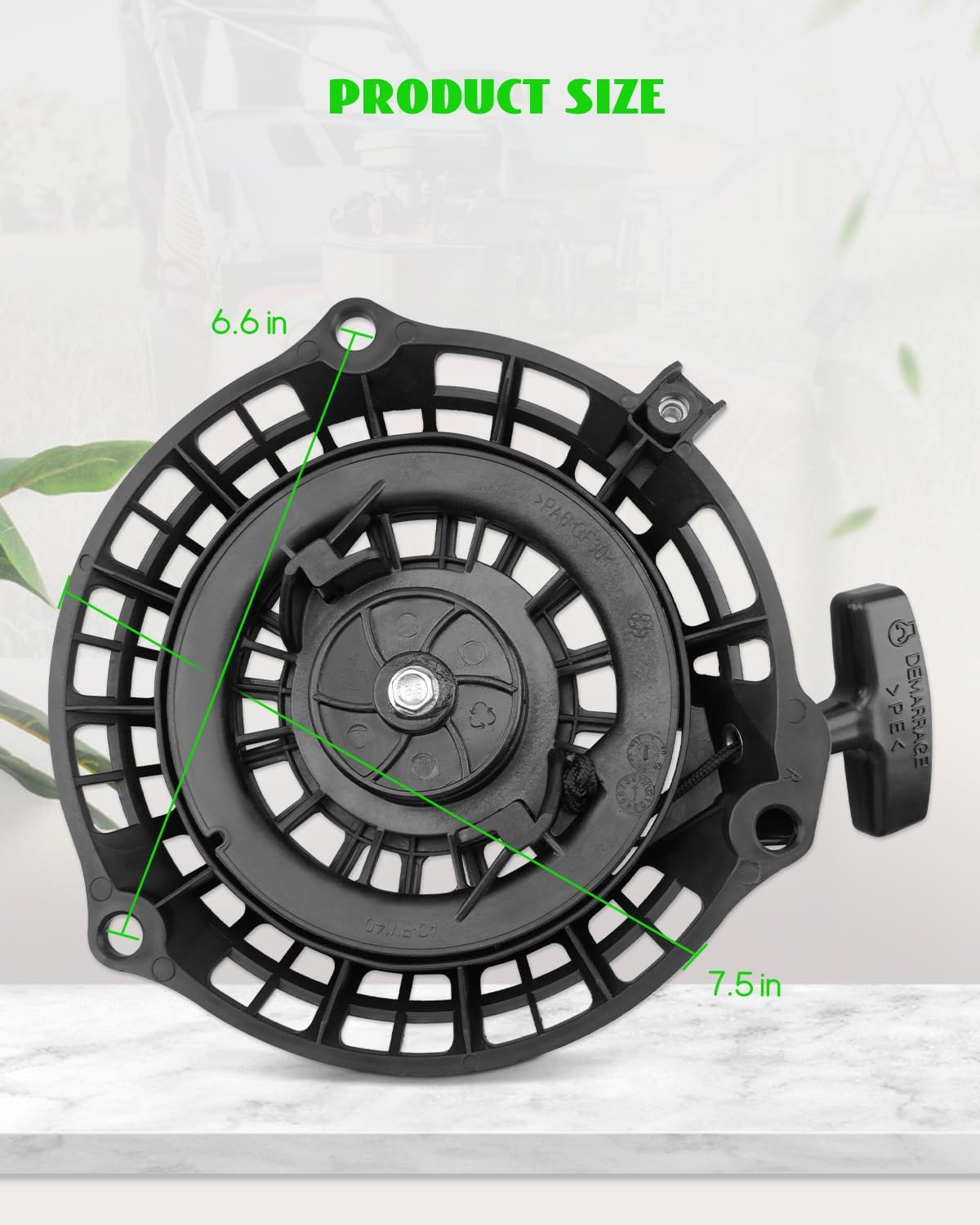 Recoil Starter Fit for Harbor Freight Predator 173cc 69731 Lawn Mower Engine, with Pull Rope Replacement