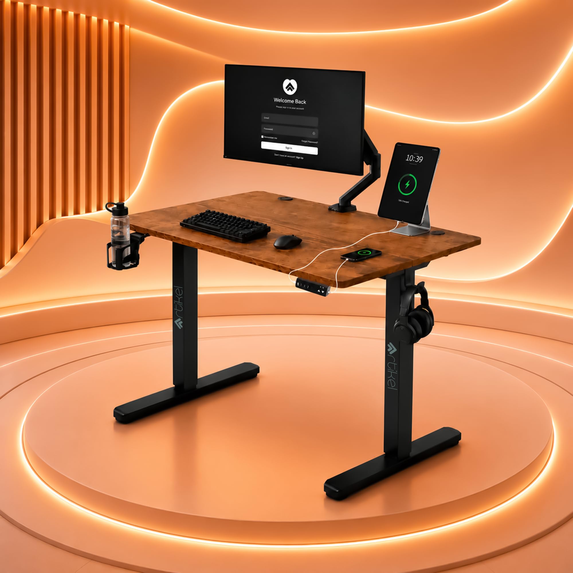 ARTIKEL Artidesk Eco NEO Antique Electric Height Adjustable Table for Office Work & Home-Sit Stand 100 Desk-image-48