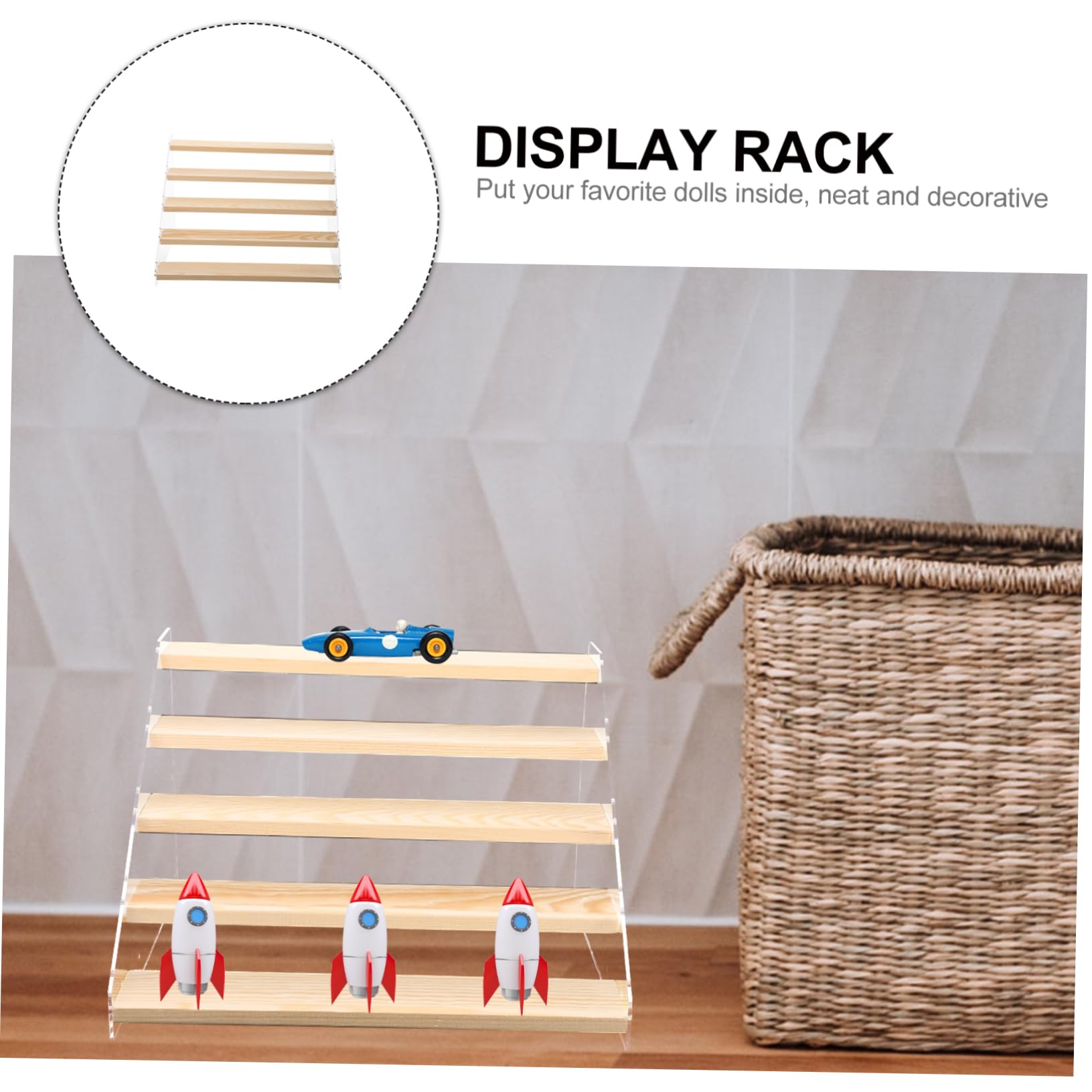 STOBAZA Acrylic Wood Dessert Display Stand Multi-functional Cupcake Cake Rack for Wedding Banquet