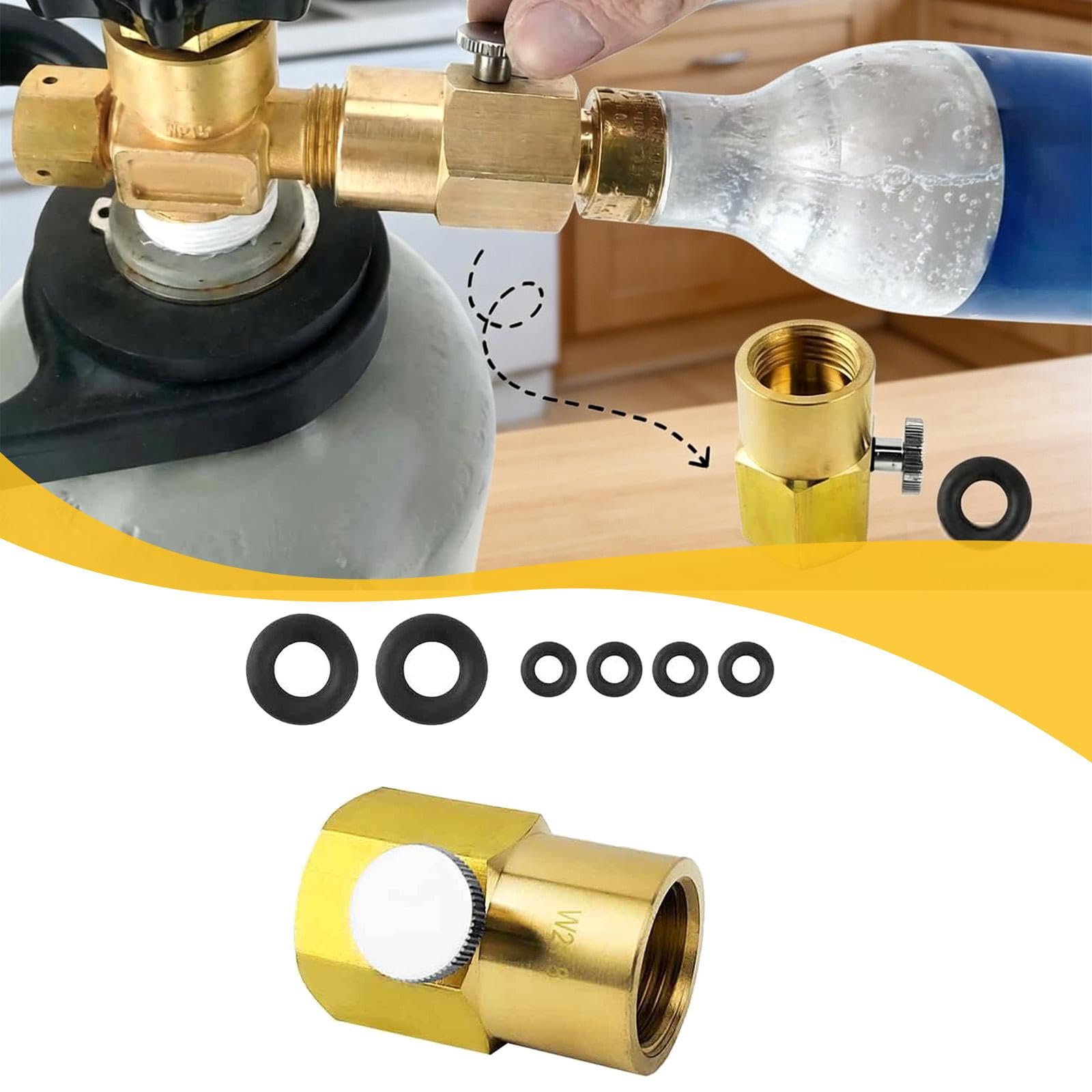 Adattatore per Ricarica Bombola di CO2, Accessori per Macchine per Bevande Analcoliche, Compatto, Connettore per Bombola di CO2, per Macchine per, Tr21 4 a W21.8 14