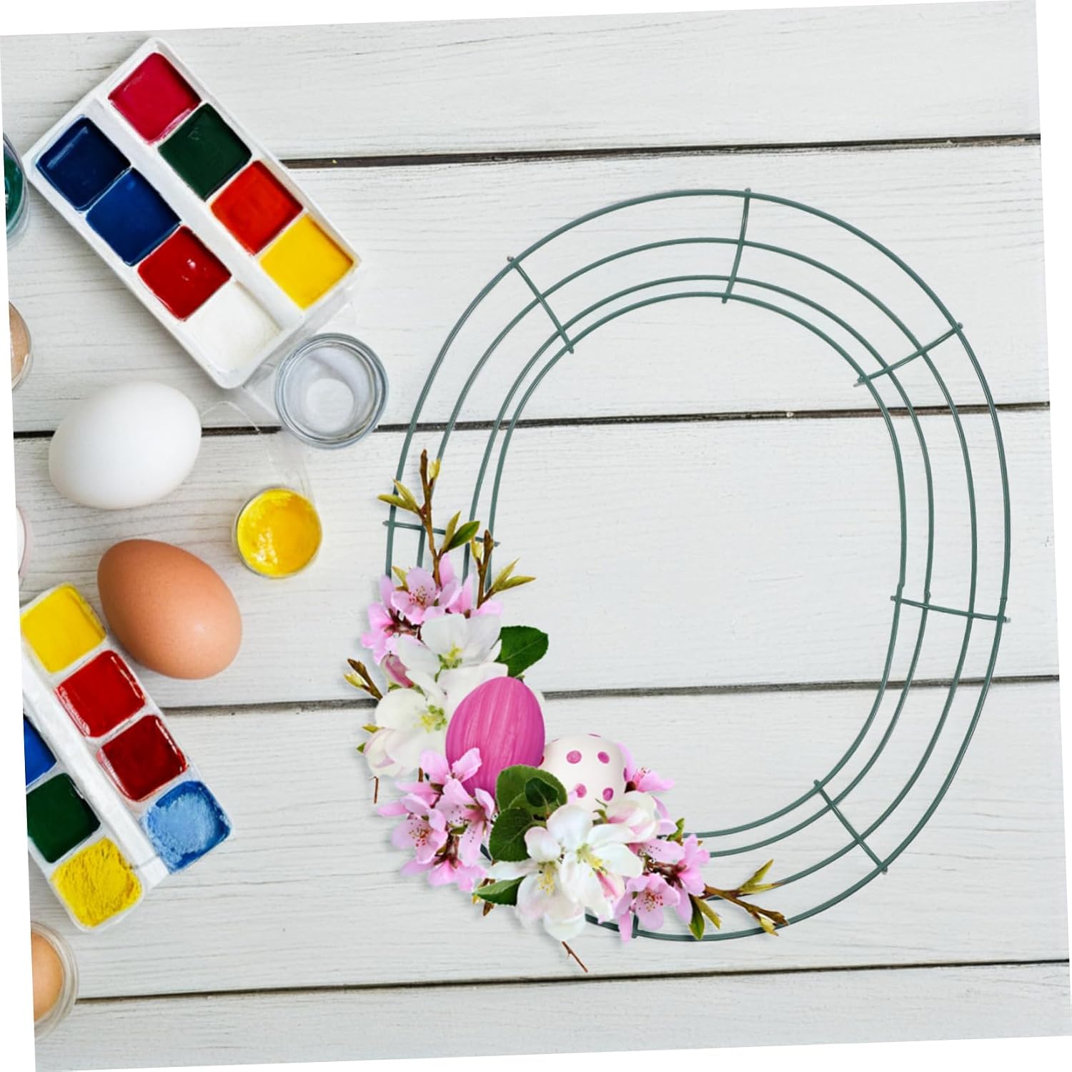 SOLUSTRE 3pcs -Shaped Iron Wreath Frame for Decor Easter Garland Support Floral Base for Holiday Home Decorations