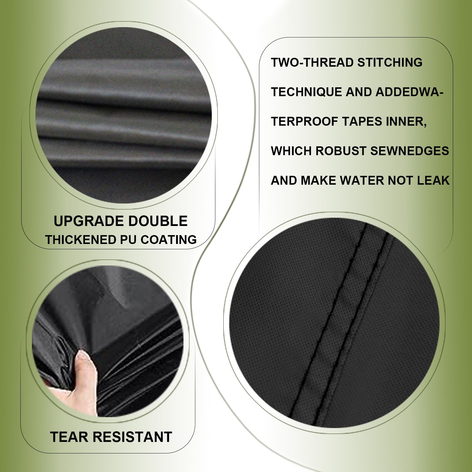 Coperture per Mobili da Giardino 90x60x80cm,420D Oxford Copertura Tavolo Sedie Esterno Impermeabile,Telo Copri Protezione Set Giardino Quadrato,Copertura da Tavolo da Giardino,Nero