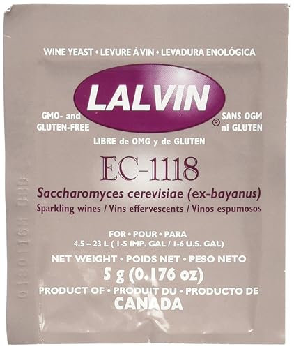 Levadura seca de vino EC 1118Lalvin paquete de 10 Levadura seca de vino EC 1118Lalvin paquete de 10