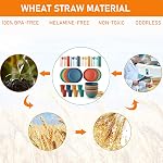 Wheat Straw Dinnerware Sets - 72 Piece Unbreakable Dinnerware Sets, Reusable Wheat Straw Plates and Bowls Sets, Travel Camping Cutlery Set, Dishwasher Microwave Safe Dinnerware