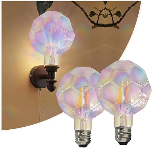 Vintage LED Edison Bulb G30 G95 6W Equivalent 60watt, CRI 90+ Dimmable LED Filam