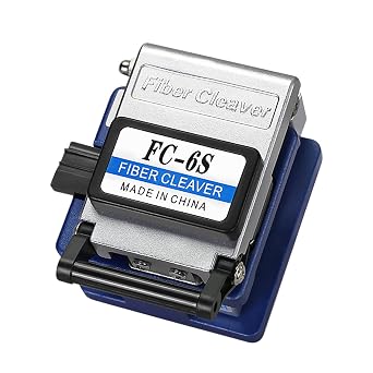 FC-6S Optical Fiber Cleaver for 0.25mm, 0.9mm, 3.0mm Fiber Cable with 48000 Cleaves and 16 Position Blades Automatic Return Knife FTTH Tool