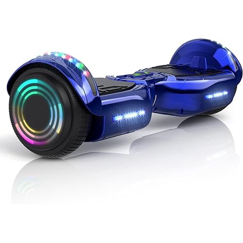 XERATH All Terrain hoverboard with Bluetooth Speakers,hoverboards for a 7-12 year old with bright LED lights and flashing wheels,hoverboard adult with self-balancing control system&UL2272 Safety Certification,for All Ages (BLUE)