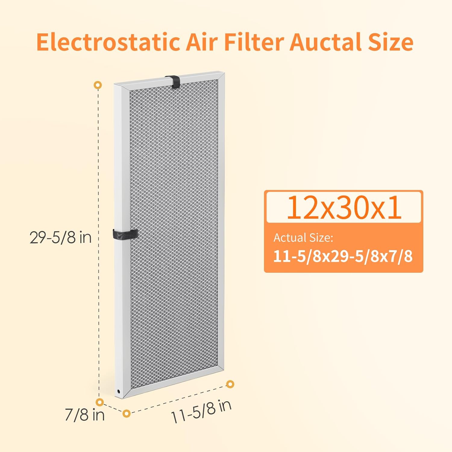 2-Pack 12x30x1 MERV 8 Reusable HVAC Electrostatic Furnace Filters image 2
