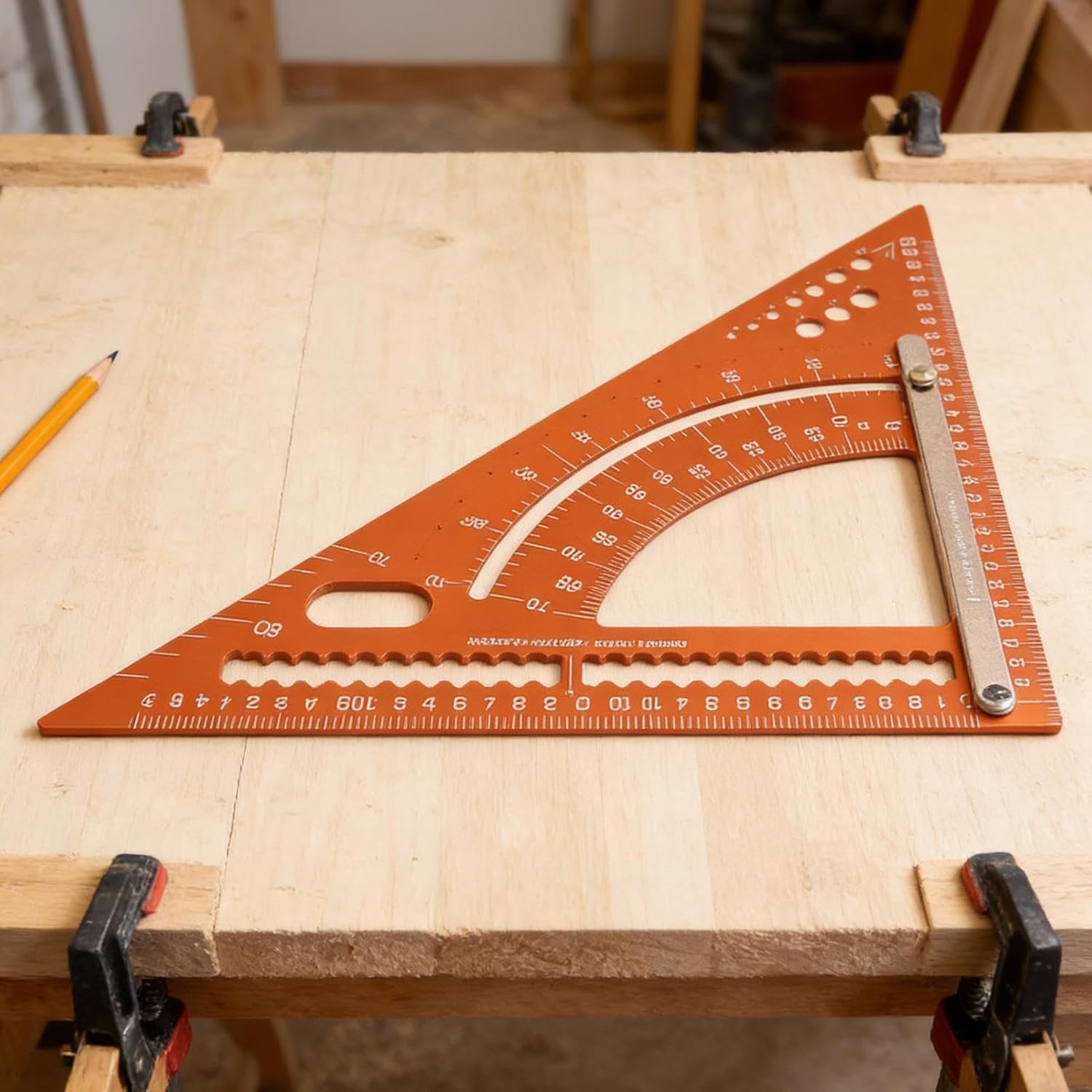 Carpenter Square - Aluminum Alloy Adjustable Carpentry Triangle Ruler, Construction Square for Men Women Professionals Hobbyists, Ideal for Measuring Angle Layout Woodworking Workshop, Crafting Tasks