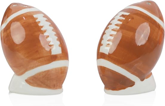 Football Ceramic Salt & Pepper Set
