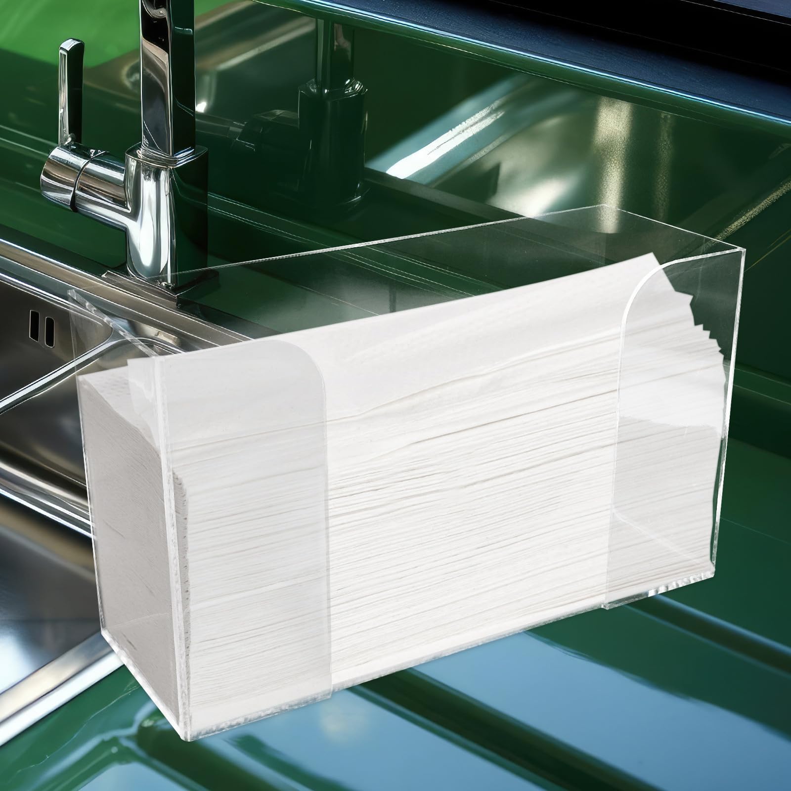 Transparente Acryl Taschentuchbox mit Organisierender Funktion für Schreibtisch und Büro Papierbehälter für Feuchttücher