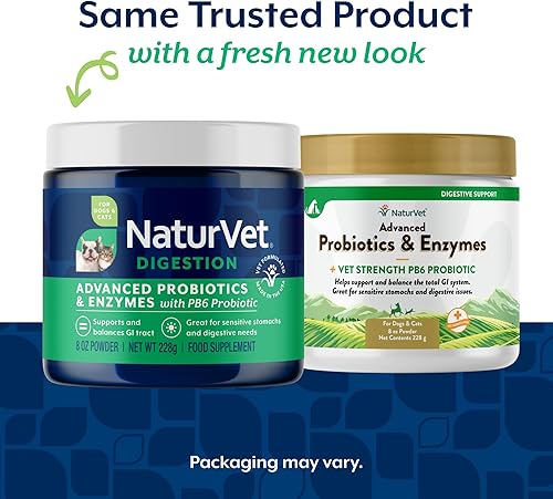 Miniatura 2 de NaturVet Probióticos avanzados y enzimas - Probiótico PB6 Plus Vet Strength | Apoya y equilibra mascotas con estómagos sensibles y problemas