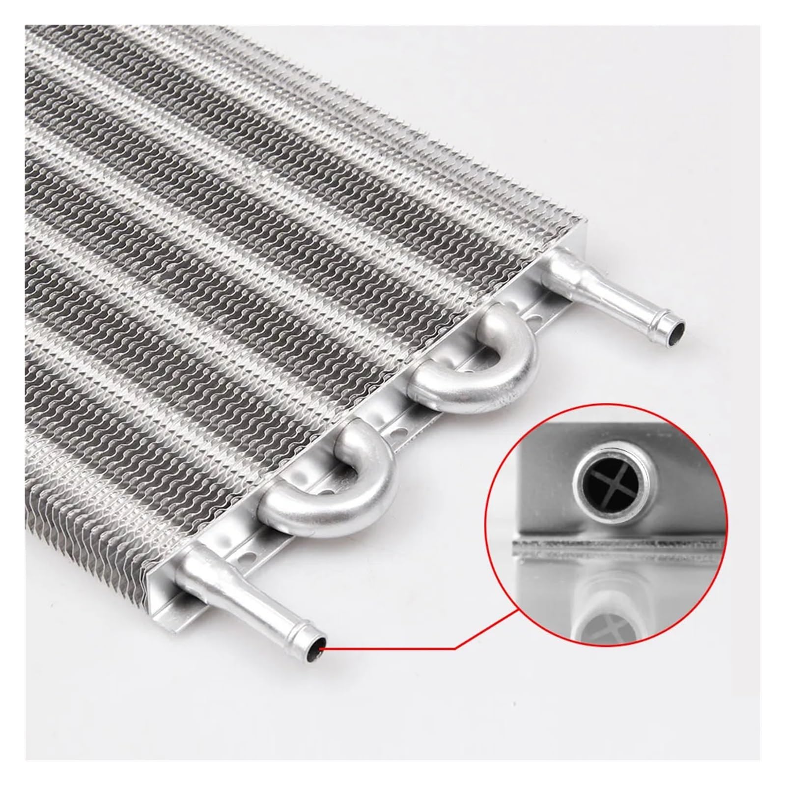10 Rzędów 8 Rzędów 6 Rzędów 4 Rzędów 2 Rzędów Aluminiowa Chłodnica Oleju Do Zdalnej Skrzyni Biegów/Zestaw Konwertera Chłodnicy Z Automatyczną Ręczną Przekładnią(6 Row Silver)