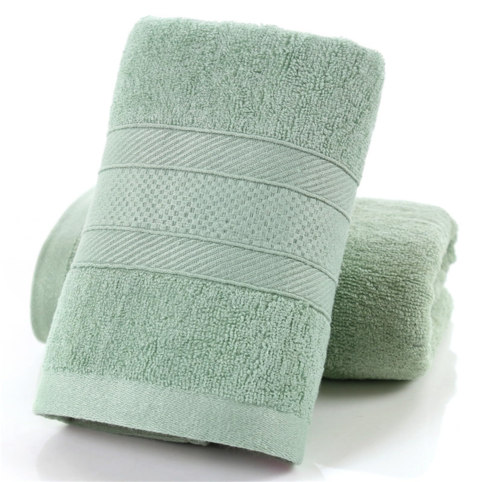 TLMDXTEU Guest Towels Bamboo Fibre Towel Face Wash Thickened Soft Absorbent 3pcs Kitchen Or Bathroom(Green)