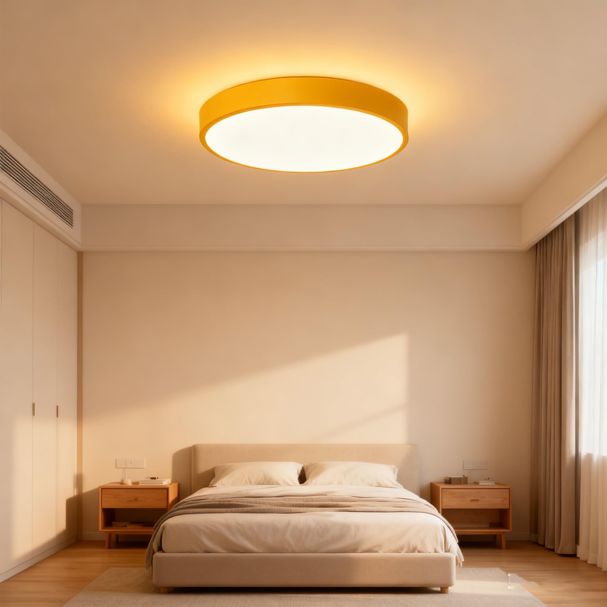 Cienkie Lampy Sufitowe LED, 3 Temperatury Barwowe, Kolorowe, Wodoodporne Oświetlenie Panelowe Do Salonu, Kuchni, Sypialni, Korytarza, Toalety I Garderoby(Yellow,50cm/20in)
