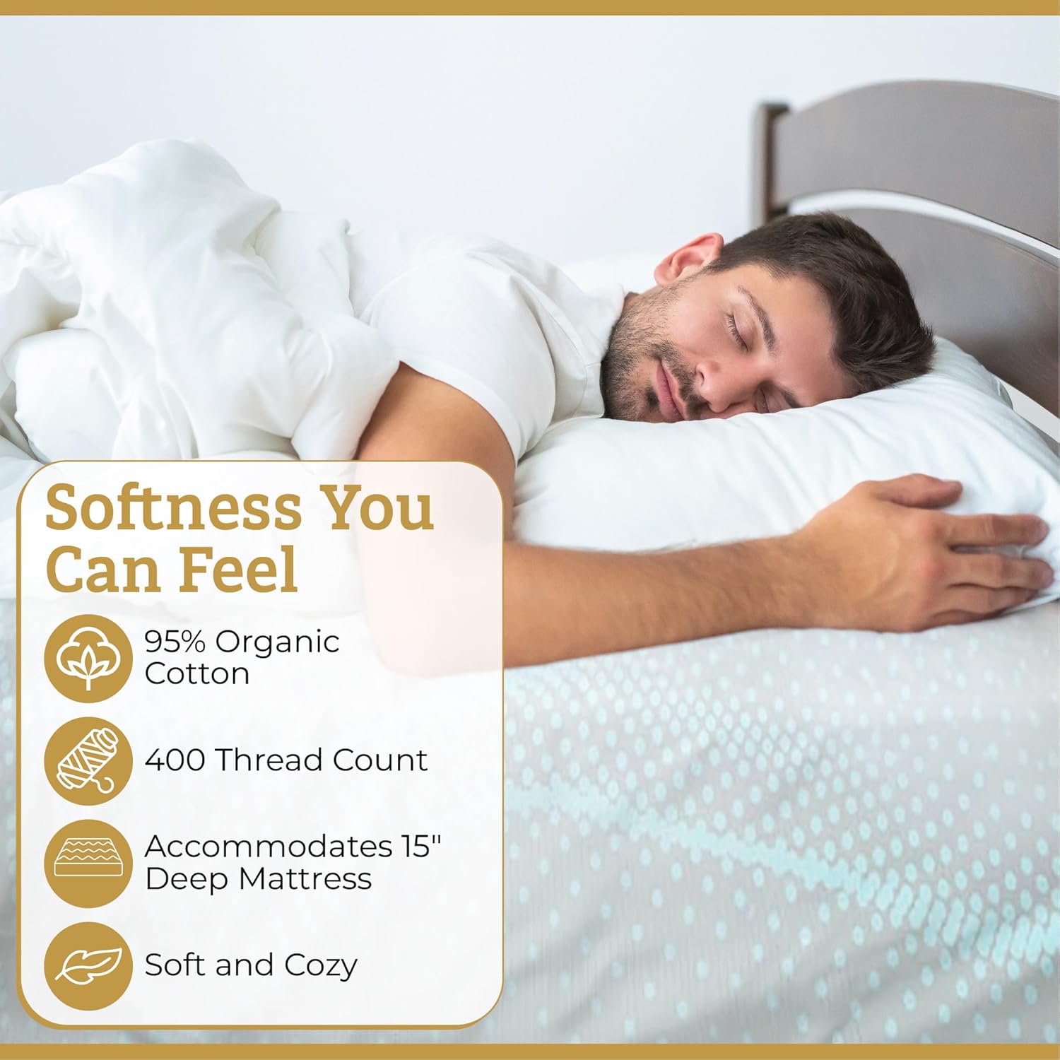 Grounding Sheets King Size - Organic Cotton & Silver Fibre Earthing Sheets for Bed - Grounding Rod & Cord Included for Indoor or Outdoor Grounding