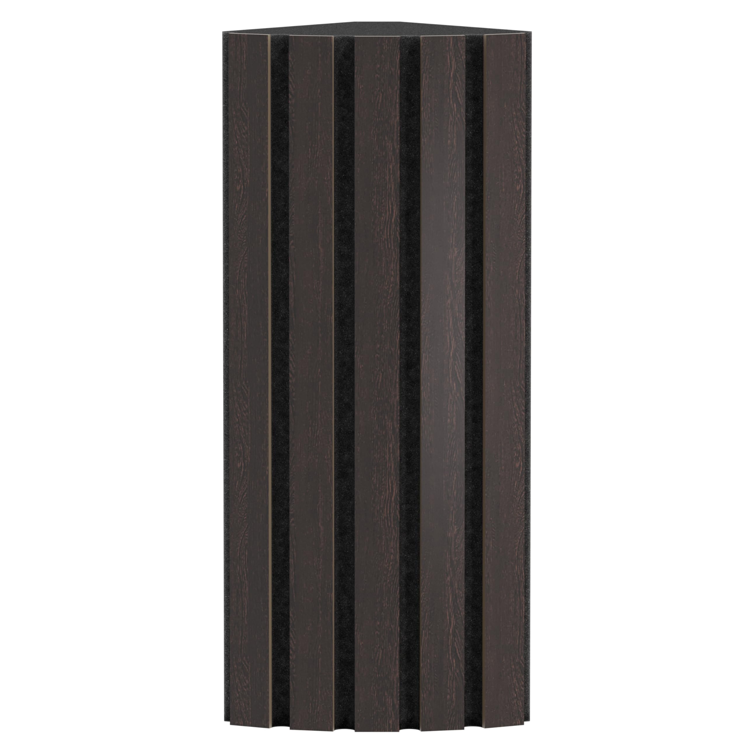 Set di 2 trappole acustiche angolari per bassi | 50x23cm | Assorbimento delle basse frequenze per studi e teatri | Insonorizzazione, assorbimento, diffusione [x2 POLETRAP | Wengé]