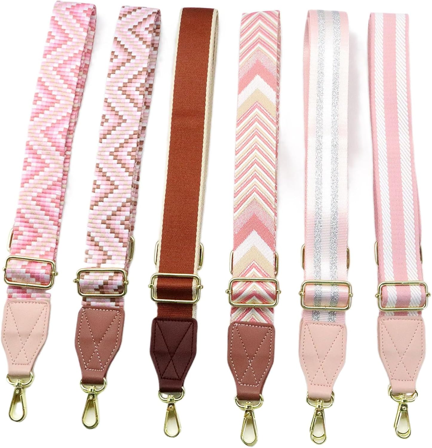 Adjustable Pink Purse Strap - 1.5" Wide Handbags, Camera, Guitar, Phone & Crossbody Bag Replacement Shoulder Straps(Gold Hardware) - Image 5