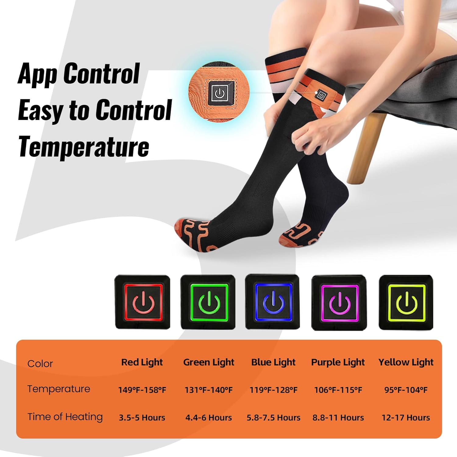 Meoneo Heated Socks Fabric and Comfort