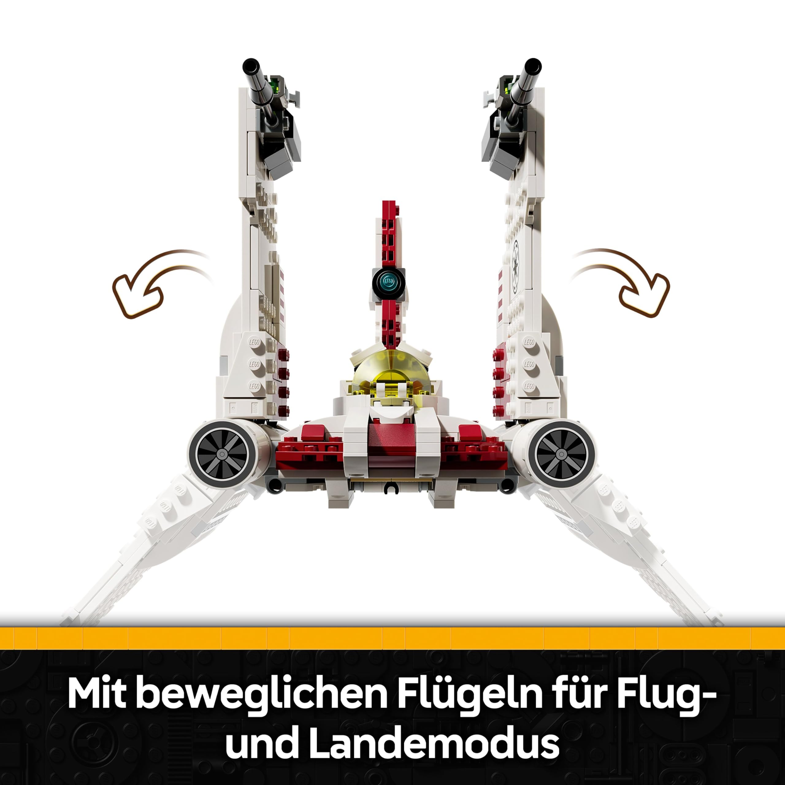 LEGO Star Wars: The Clone Wars V-19 Torrent-Sternjäger - Kreatives Spielzeug mit Minifiguren und Lichtschwert - Geschenk für Kinder - Modellbau für Mädchen und Jungen ab 9 Jahren - 75432