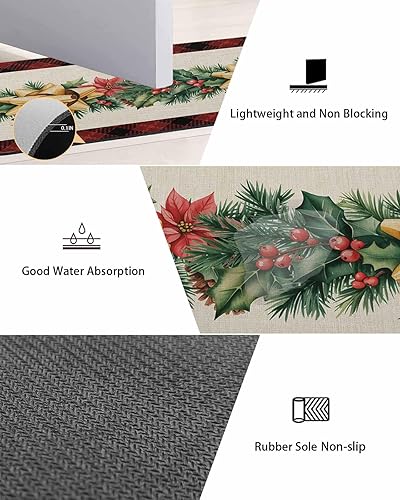 Miniatura 3 de Tapete de baño de pino de Navidad para bañera, antideslizante, de secado rápido y absorbente, de tierra de diatomeas, tapete de cocina, tapete de