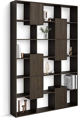 Miniatura 33 de Mobili Fiver, Estantería Iacopo XS (63.31 x 31.5 pulgadas), roble rústico, fabricada en Italia Roble rústico,Ashwood Negro,Ashwood Blanco,Efecto