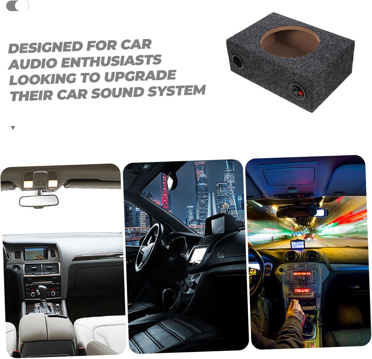 Sealed Carpeted Subwoofer Enclosure for Car Accessory for Enhanced Bass Response and Quality