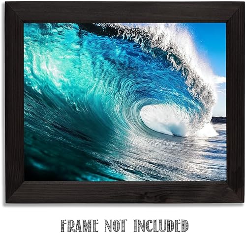 Miniatura 5 de Póster de ondas oceánicas de rizo azul para decoración de casa de playa de 11 x 14 pulgadas, impresión sin marco, fotografía de surf costero, arte