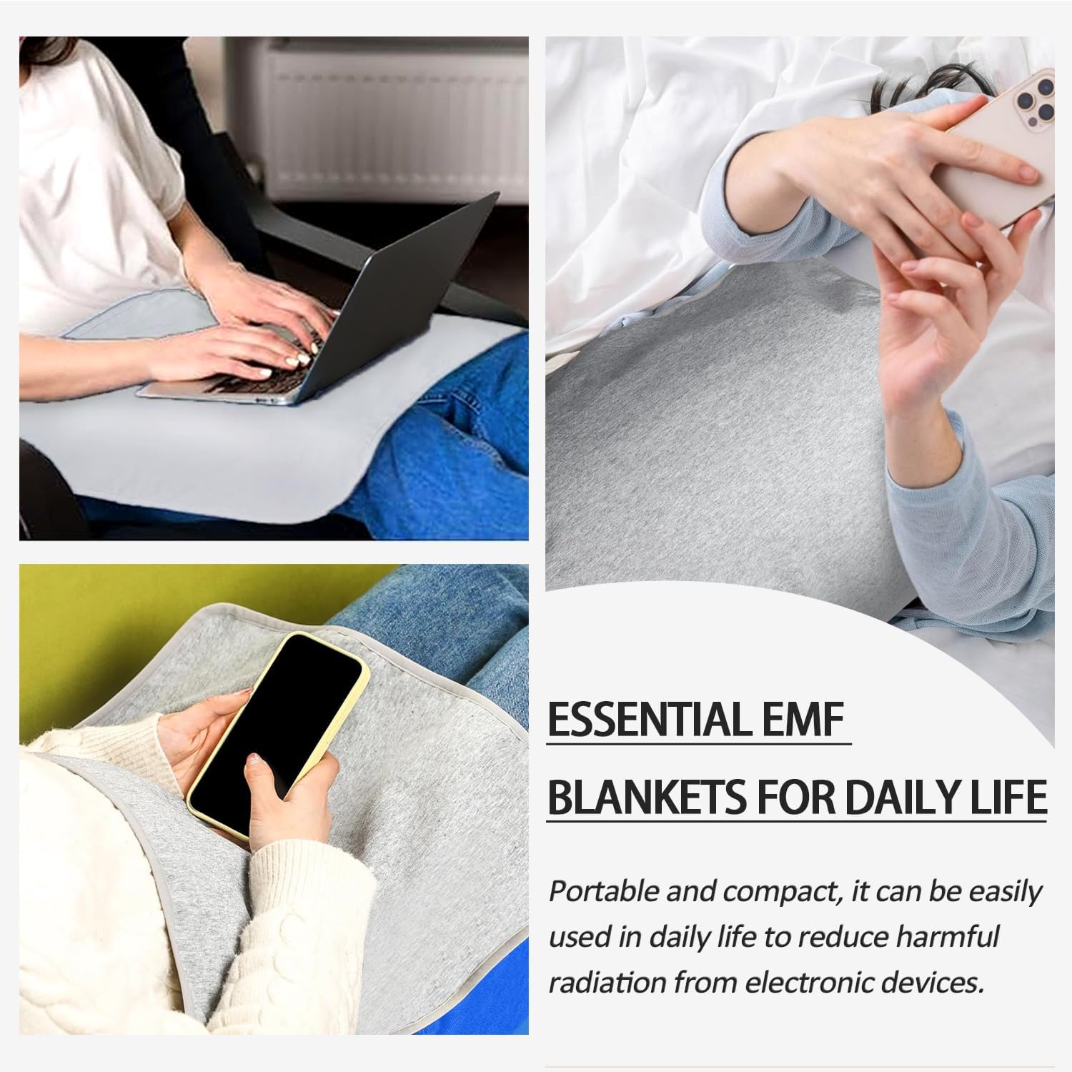 Faraday Blanket: Protection Against Direct Contact from WiFi, Protection Blanket for Cell Phone, Tablet, Electronics (20.5" x 17.5"), Grey - Image 6
