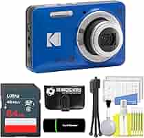 KODAK PIXPRO FZ55 ブルー デジタルカメラ Amazon | Kodak PIXPRO FZ55 デジタルカメラ(ブルー) + ブラック