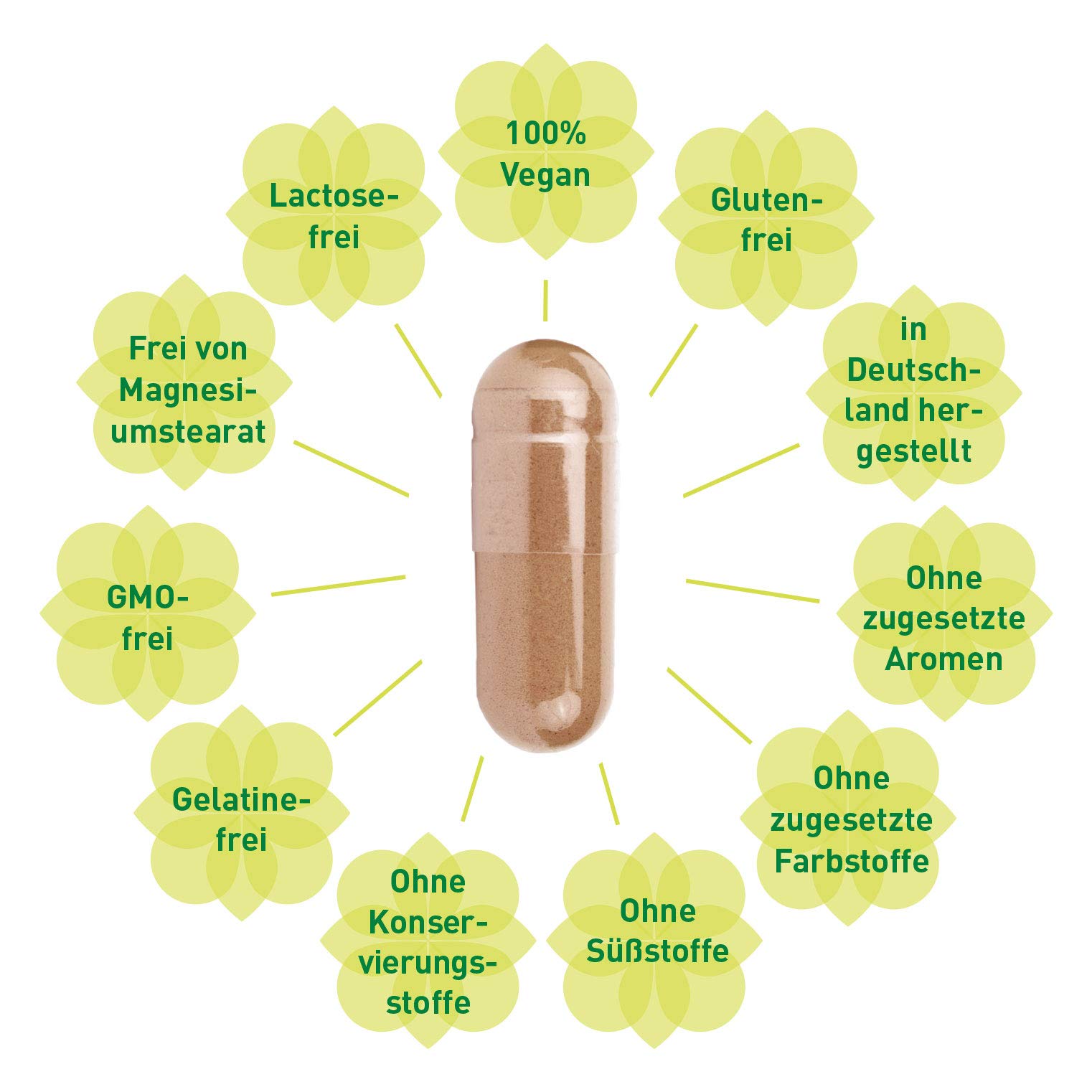 MADENA Grüne Flamme | hochdosiert in Apothekenqualität | Grüner Kaffee Extrakt Guarana Konjakwurzel Garcinia Cambogia + Chili Extrakt L-Carnitin 100 Kaps.