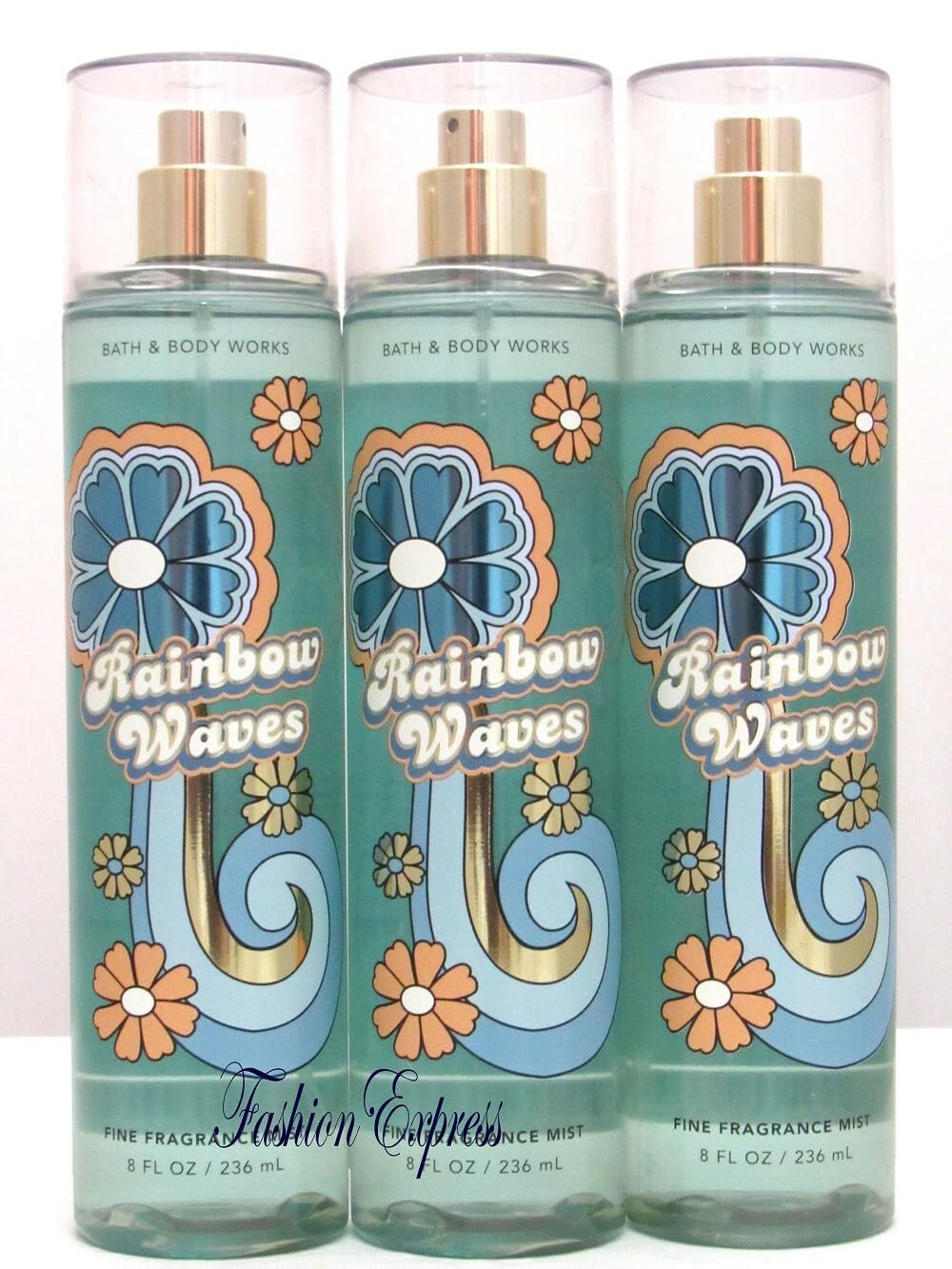 3 Rainbow Waves LOVE ALWAYS WINS Bath & Body Fine Fragrance Spray Mist Splash Fragrance