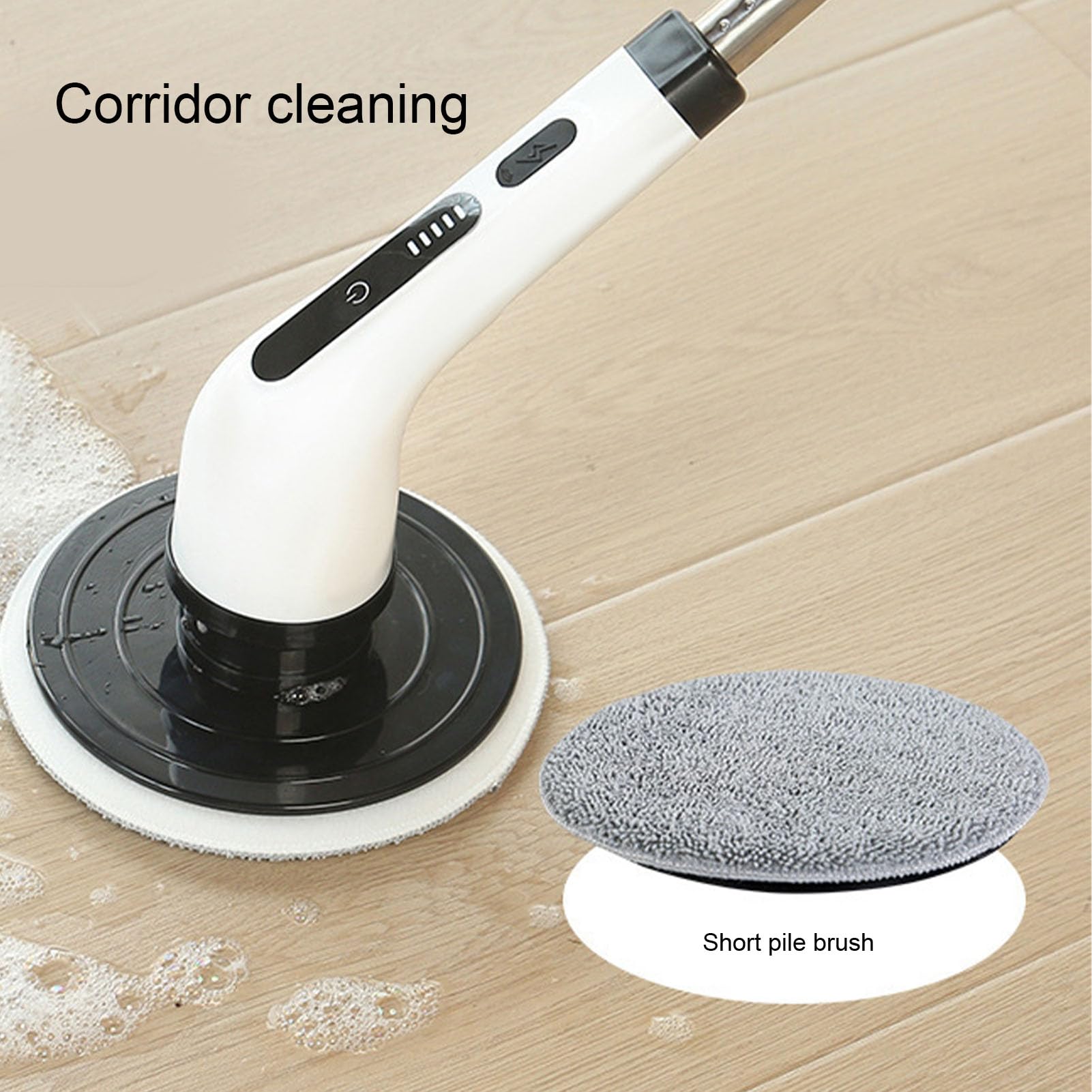 Spazzola di pulizia potente senza fili, elettrica, per bagno e cucina, con 9 testine