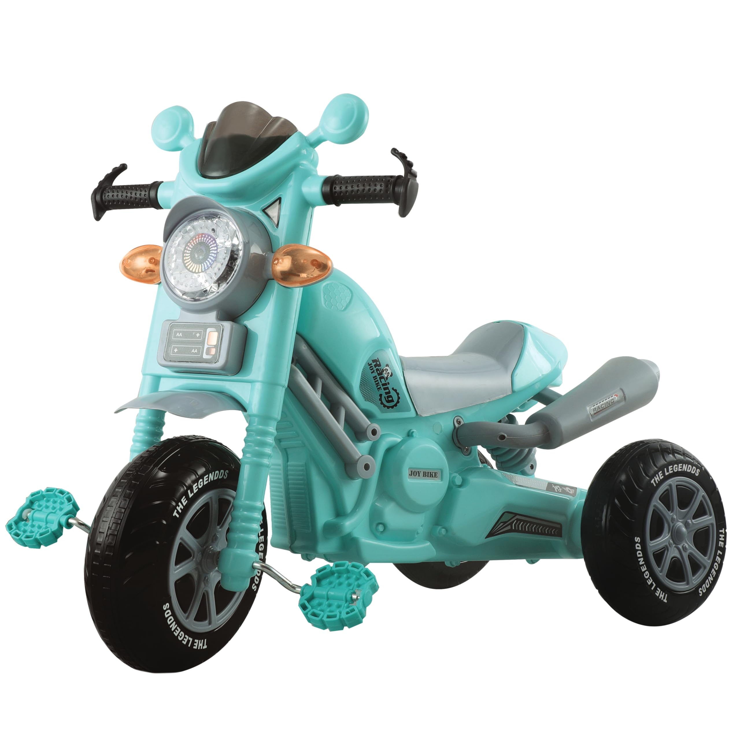 Kids First Step Bike for Kids | Durable Tricycle with Pedal Control | Musical Horn & Multicolour Lights | Bicycle for 3-6 Years Boy & Girl (Sea Green)