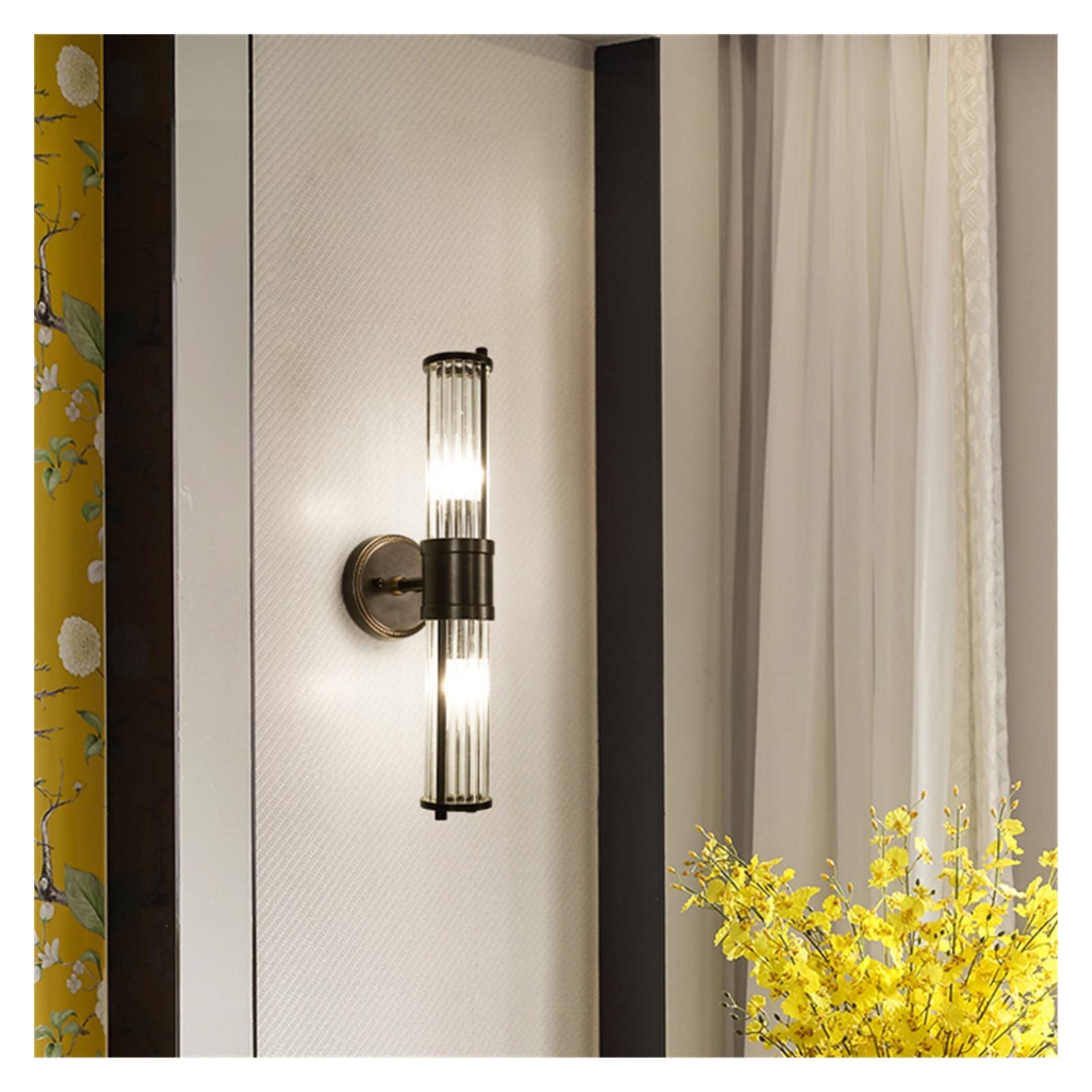 JYBNBBE Wall Sconces, Modern Copper Wall Lamp Light Luxury Bedroom Lamp Bedside Lamp Living Room Aisle Bathroom Indoor Lamp