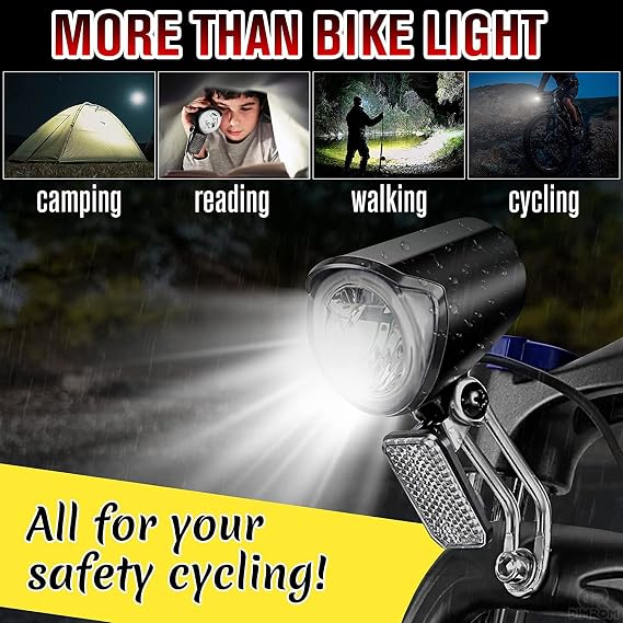 Kkekos 電動バイク ヘッドライト 交換用 Ledライト Eバイク Eスクーター用 Smコネクタ 電動サイクル フロントライト