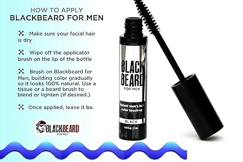 Miniatura 10 de Blackbeard para hombres Fórmula XColor de cepillado instantáneo en barba y bigote paquete (Brownblack)