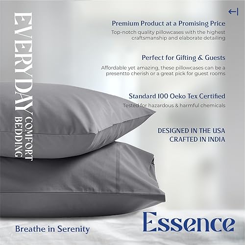 Miniatura 140 de Mayfair Linen Juego de sábanas de percal de 100 % algodón orgánico, suaves y frescas, con bolsillo profundo de 16 pulgadas, tamaño individual