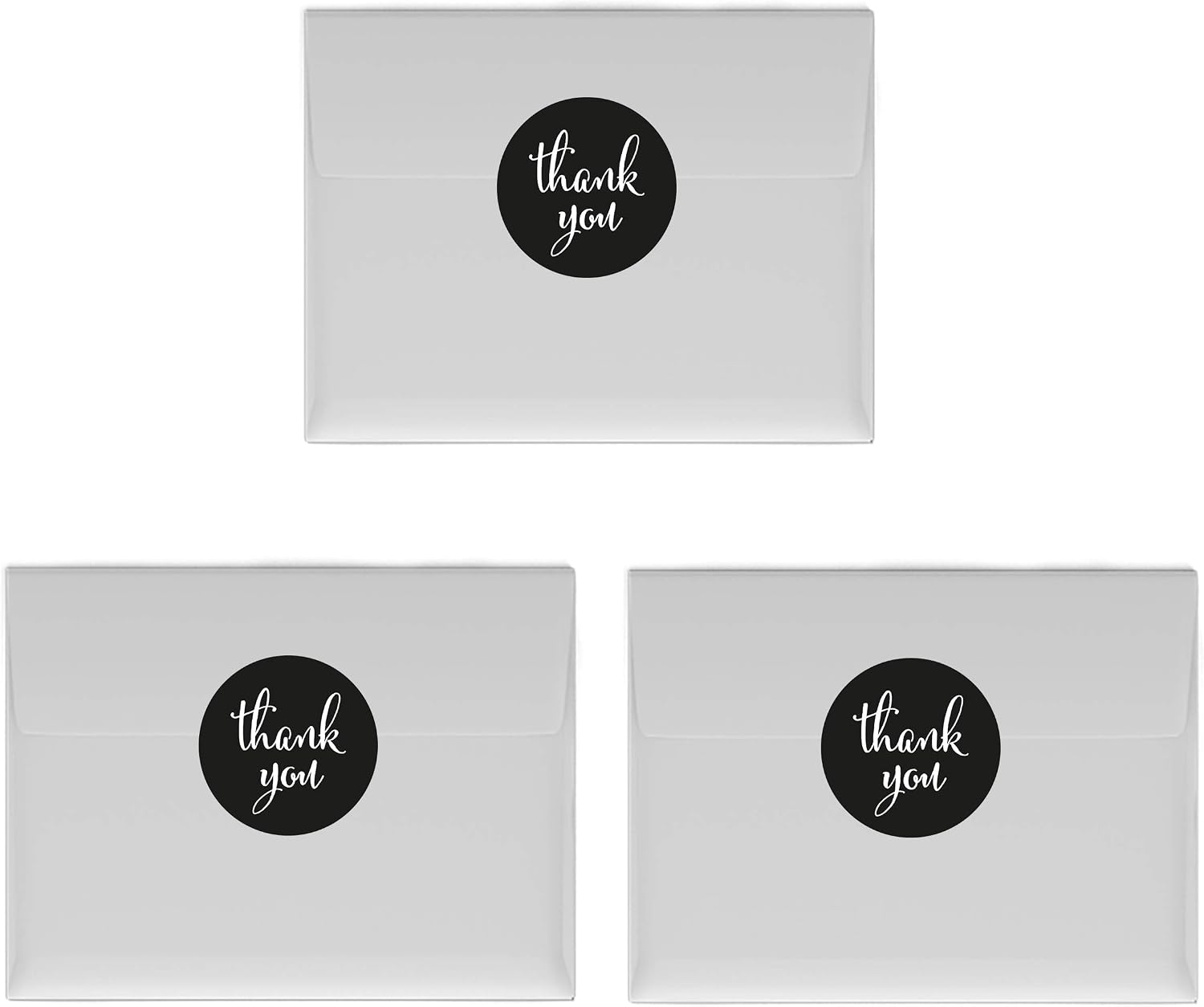 Andaz Press Chocolate Drop Labels Stickers, Thank You, Black, 216-Pack, for Wedding Birthday Party Baby Bridal Shower Kisses Party Favors Decor Envelope Seals