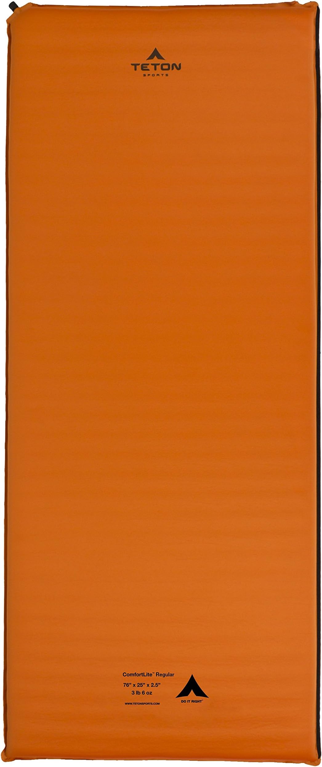 TETON SportsTETON Sports Regular Sleeping Pad; Sleeping Mat for Camping and Backpacking, Orange, 75" x 24" x 2" (1041A)