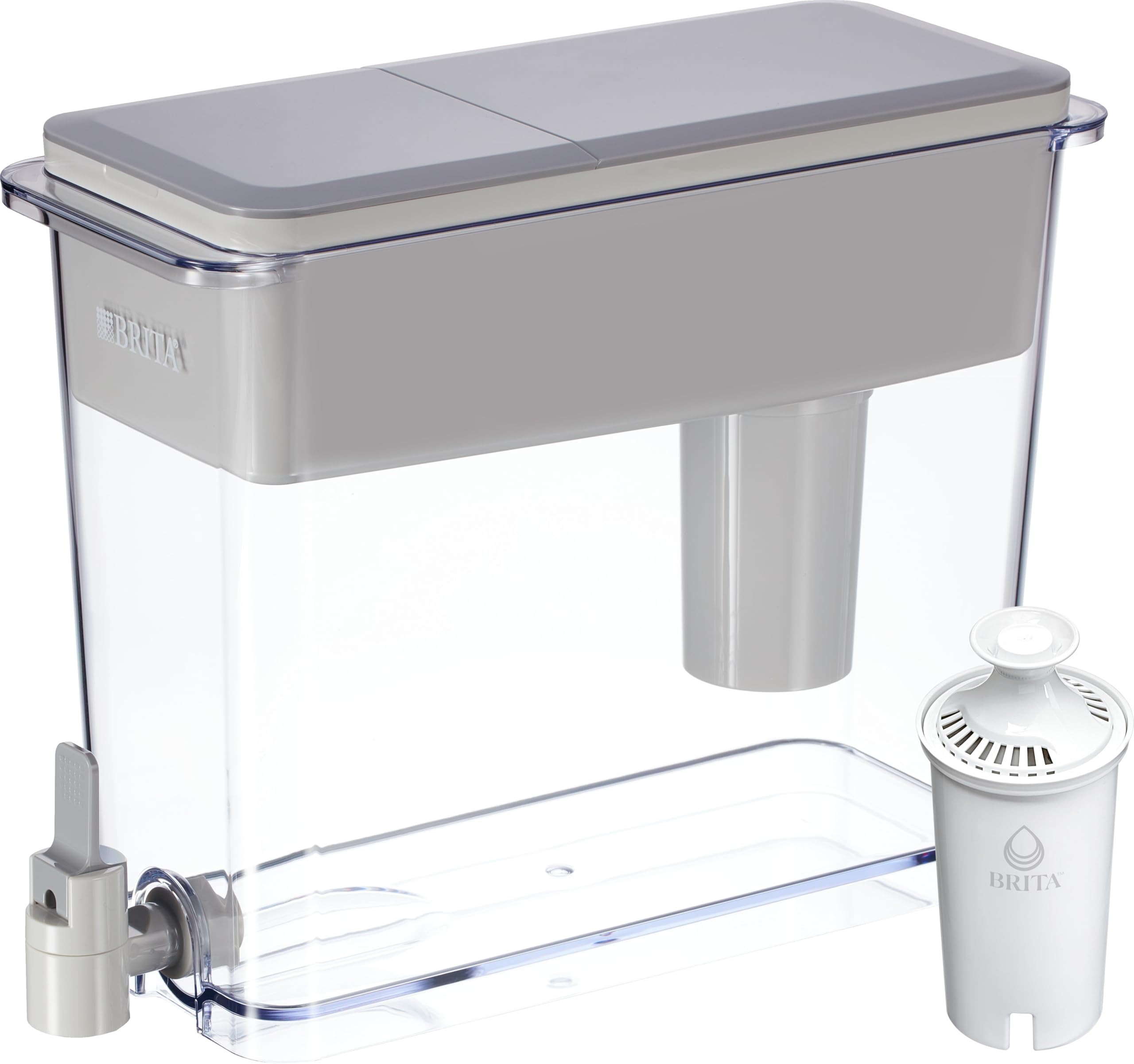 Brita 27 Cup Filter Dispenser, Reduces Chlorine taste and odour from Tap Water, Filters 151 Litres, UltraMax, Grey - 3