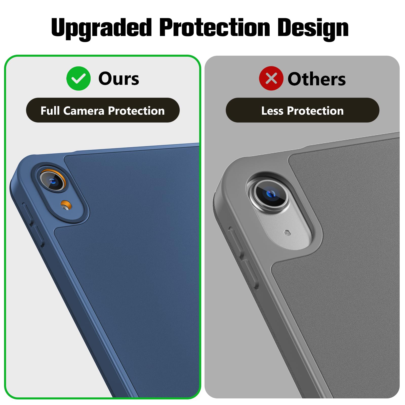 ProCase Cover Per iPad A16 11 Generazione 11 Pollice 2025/10 Generazione 10.9 Pollice 2022 con Full Camera Protezione Morbida TPU Copertura Posteriore -Della Marina