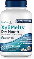 Vista 13 de Oracoat XyliMelts para la boca seca de noche o día - Discos adhesivos hidratantes para la boca seca, sin azúcar con xilitol, 100 unidades, sabor a
