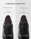 tomtoc 23L-28L Expandable Travel Backpack, Carry-on Bag for Air Canada WestJet Flair, Water-resistant Business Rucksack