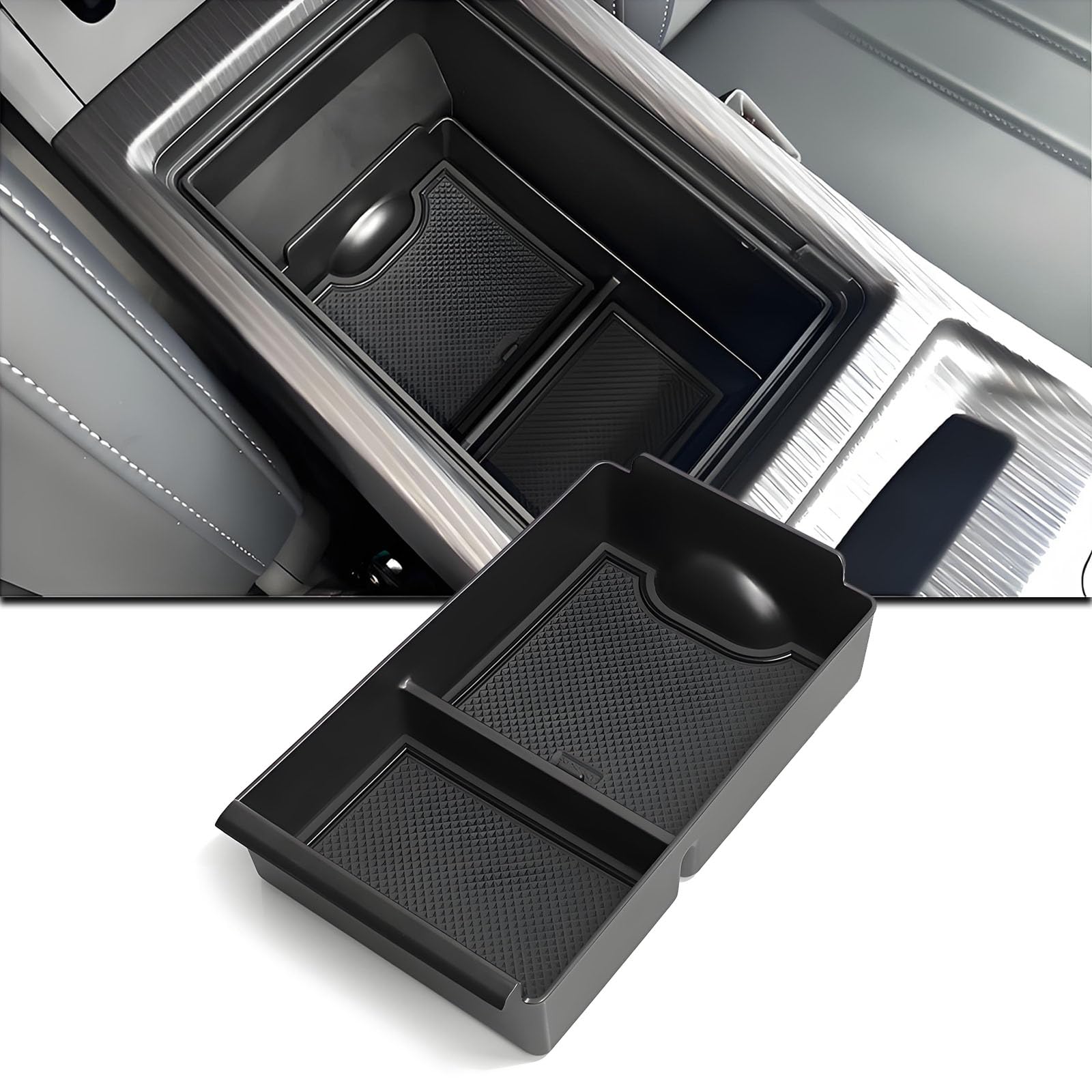 R-timer Car Center Console Organizer for Jaecoo J7 2025 2026 2027, Armrest Storage Box Insert Interior Accessories Tray Secondary Compartment