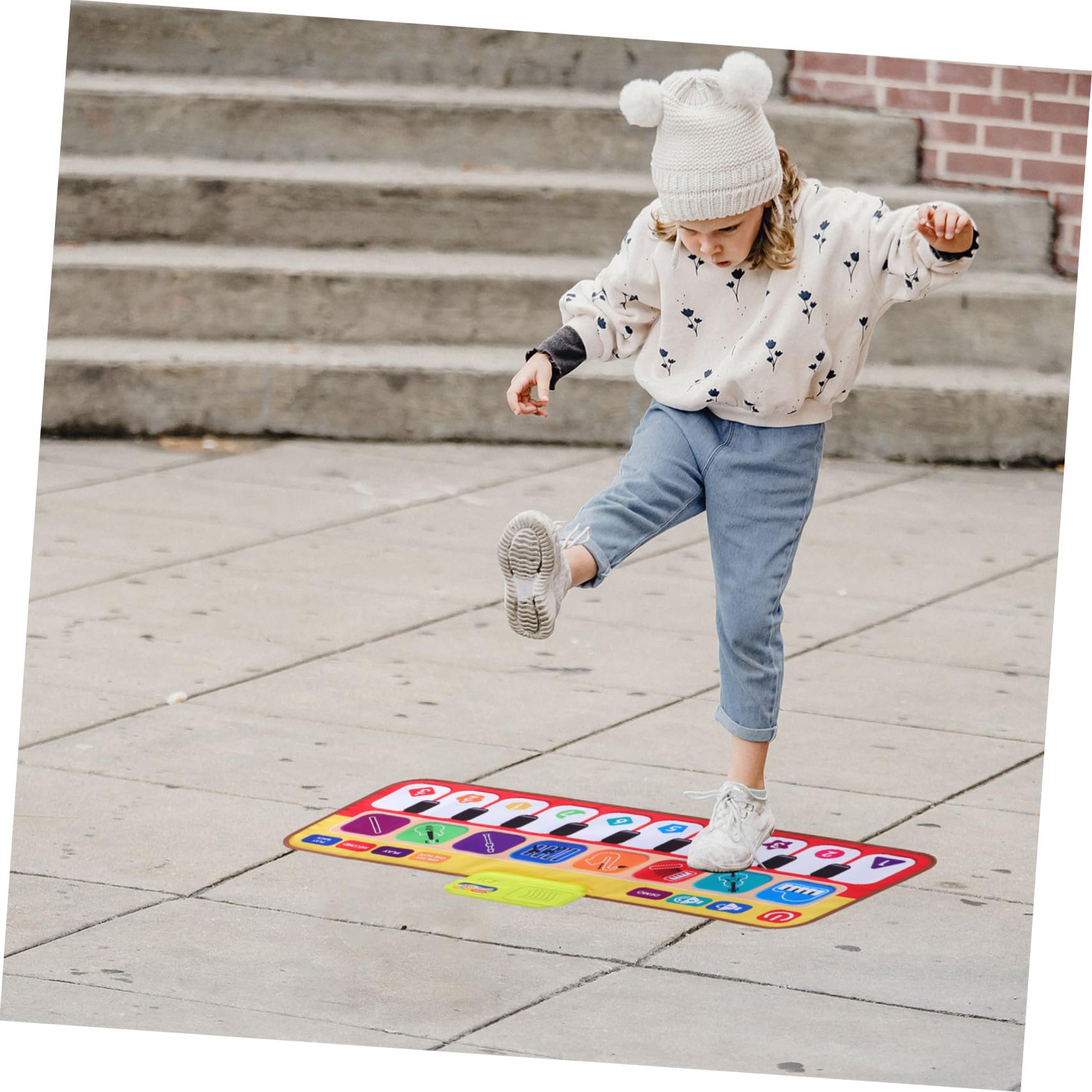 Tappeto Musicale Pianoforte da Ballo per Bambini 1 Pezzo | Pieghevole, Flessibile e Resistente Agli Urti, Sviluppa la Cognizione dei Colori, per Bebè e Piccoli